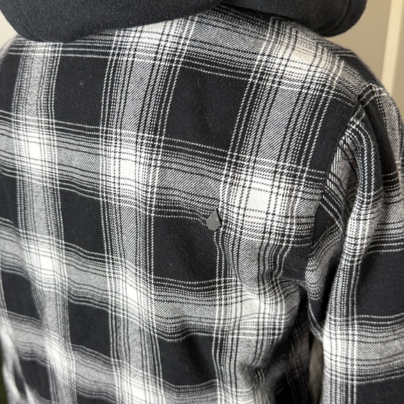 Volcom Men's Insulated‎ Flannel Hooded Jacket small shirt jacket button down - Picture 7 of 14